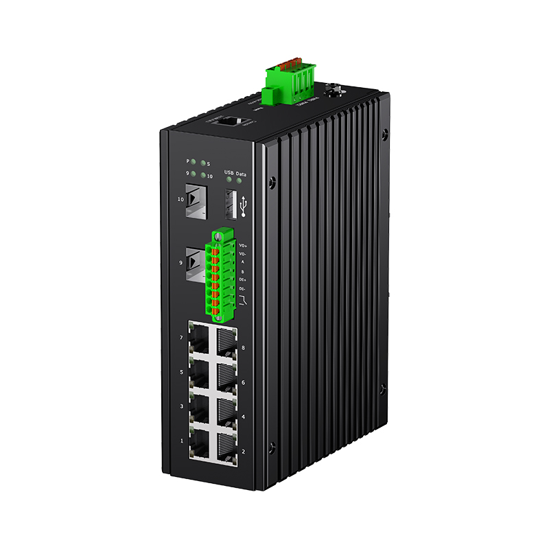 STI-288DGGPM industrial managed PoE switch DI DO RS485 DIN-rail